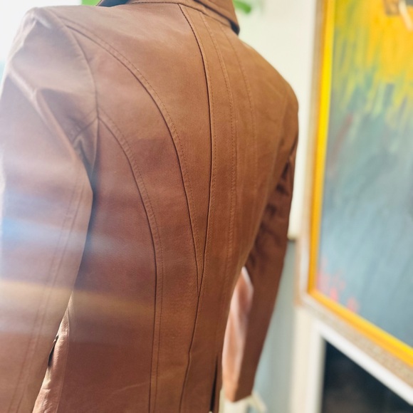 Express Vintage Leather Blazer - Picture 6 of 13